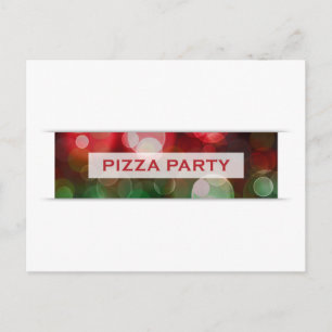 Cartão Postal pizza party bokeh