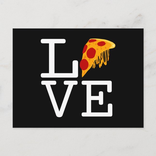 Cartão Postal Pizza Slice Love (Frente)