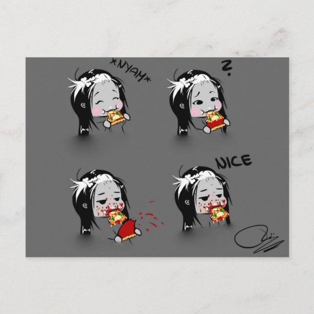 Cartão Postal Pizza-Zeit! (Frente)