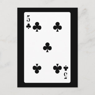 Cartão Postal placa815 PLACAS CINCO CLUBS JOGANDO JOGOS DE POKER