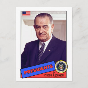 Cartão Postal Placa Baseball Lyndon B. Johnson