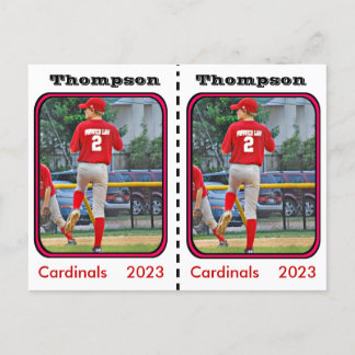 Cartão Postal Placa Baseball Personalizável