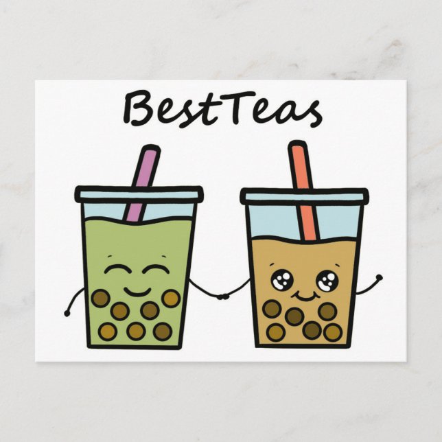 Cartão Postal Placa "Best Teas" - Uma mistura perfeita de beleza (Frente)