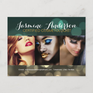 Cartão Postal Placa Comp Artista Makeup Totalmente Personalizáve