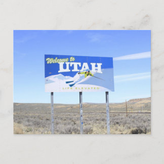 Cartão Postal Placa da Linha do Estado de Utah