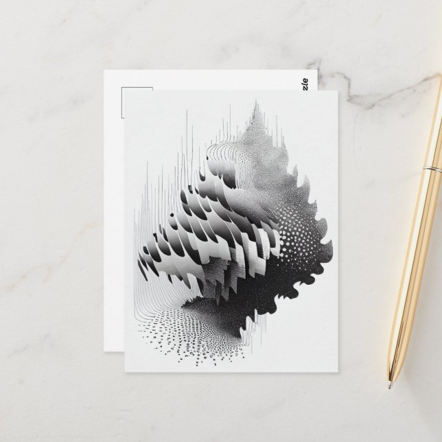 Cartão Postal Placa de árvore de Abstrato de ilusão óptica surre (Frente/Verso In Situ)