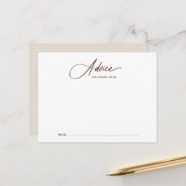 Cartão Postal Placa de Aviso do Chá de fraldas de Script Boho