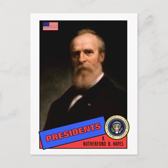Cartão Postal Placa de baseball Rutherford B. Hayes (Frente)