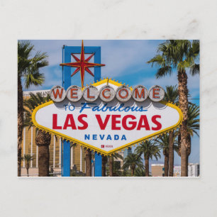 Cartão Postal Placa de Bem-vindo a Las Vegas, Las Vegas, Nevada