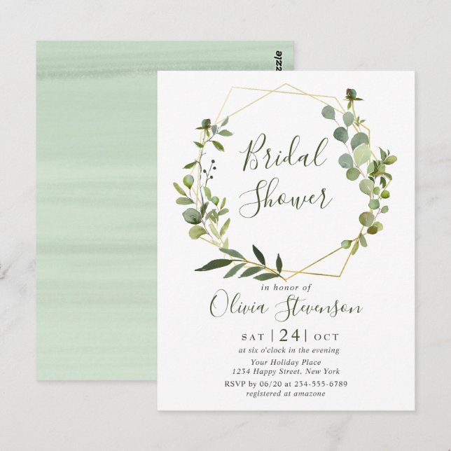 Cartão Postal Placa de Chá de panela Eucalyptus moderna (Frente/Verso)