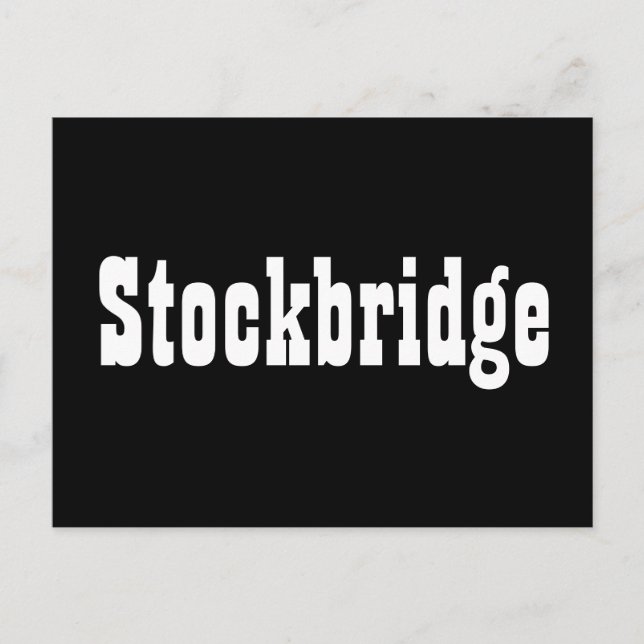 Cartão Postal Placa de coletores de autógrafos da Stockbridge (Frente)