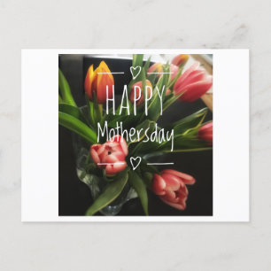 Cartão Postal placa de dia de as mães