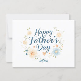 Cartão Postal Placa de Dia de os pais estética feliz com nome pe