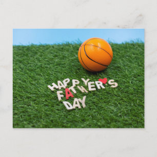 Cartão Postal Placa de Dia de os pais Feliz para Basquete