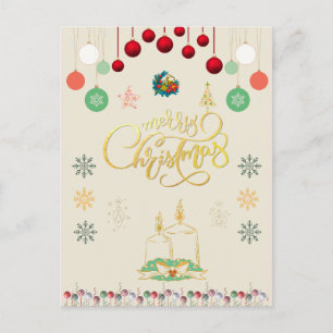 Cartão Postal Placa de Enfeites de natal de ignição