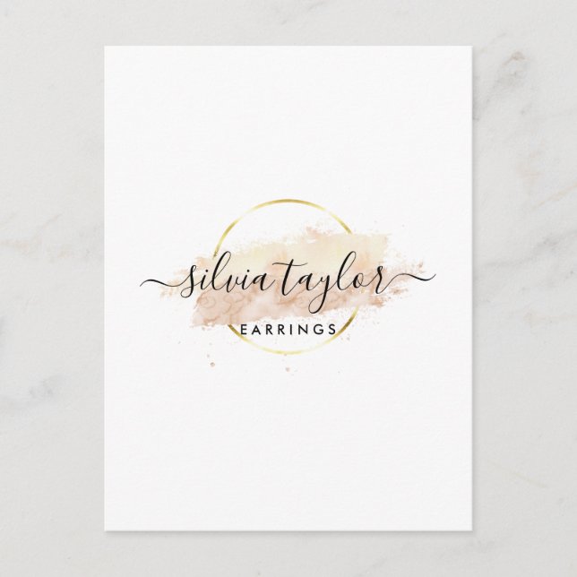 Cartão Postal Placa de exibição de arte caligráfica (Frente)