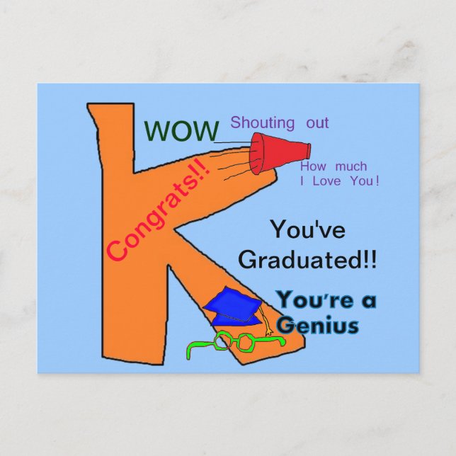 Cartão Postal Placa de Formando para jartner (Frente)