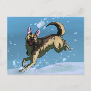 Cartão Postal Placa de Jogos para Neve