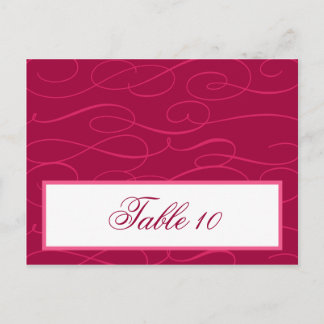 Cartão Postal Placa de Local Escrita Loops/Swirls Rosa De Frambo
