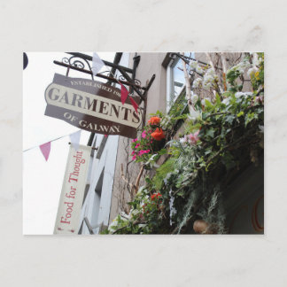 Cartão Postal Placa de Loja em Galway Postcard