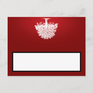 Cartão Postal Placa de Lugar Escrita - Bandas Pretas Vermelhas d