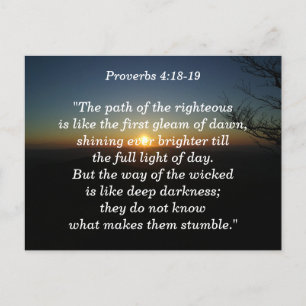 Cartão Postal Placa de memória de script 4:18-19