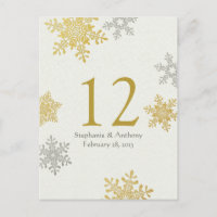 Placa de Mesa do Floco de Neve Dourado prateado