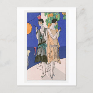 Cartão Postal Placa de Moda de 1920 para palhaços