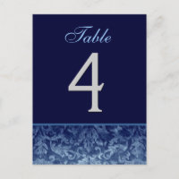 Placa de Número da Tabela do Casamento tema damasc