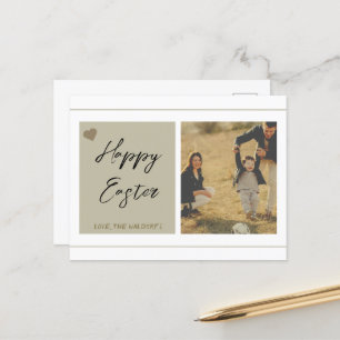 Cartão Postal Placa de Páscoa personalizável com fotografia e te