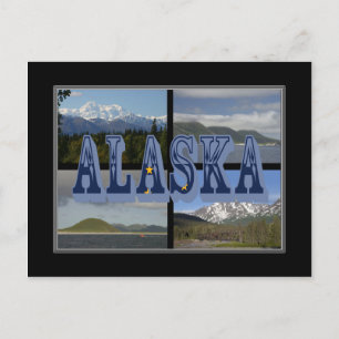Cartão Postal Placa de Posto Alaska BeauLinda Landscapes