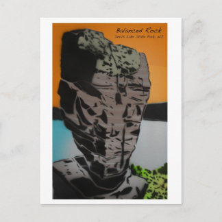 Cartão Postal Placa de Posto Balanced Rock