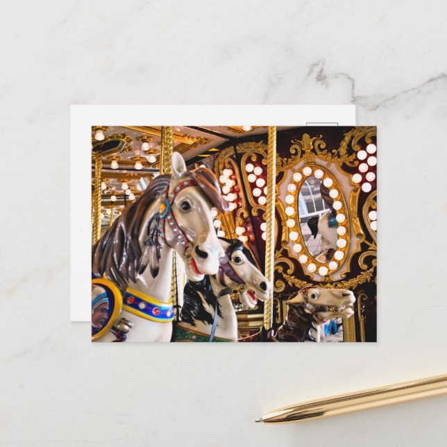 Cartão Postal Placa de Posto Carrossel (Frente/Verso In Situ)