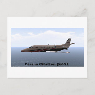 Cartão Postal Placa de Posto Cessna Citation 560XL