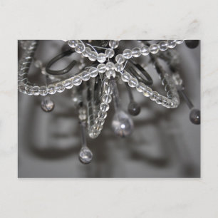 Cartão Postal Placa de Posto Crystal and Bead Chandelier