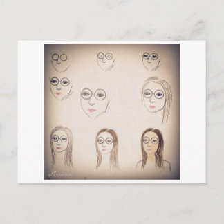 Cartão Postal Placa de Posto de autorretrato retrorreflectora da