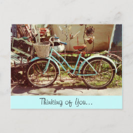 Cartão Postal Placa de Posto de Bicicleta Vintage