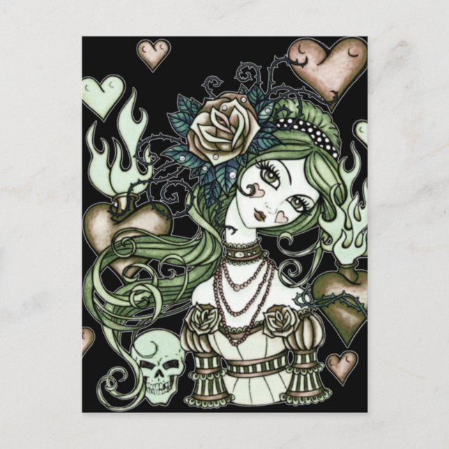 Cartão Postal Placa de Posto de Coração Sagrada (Frente)