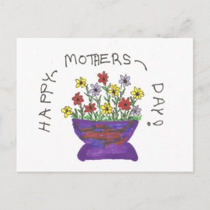 Cartão Postal Placa de Posto de Dia de as mães Feliz