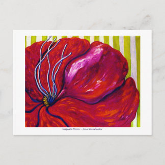 Cartão Postal PLACA DE POSTO DE Flor Magenta