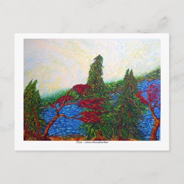 Cartão Postal PLACA DE POSTO de Fluxo (Frente)