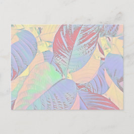 Cartão Postal Placa de Posto de Folhas Botânicas (Personalizável