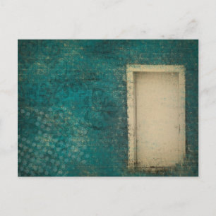 Cartão Postal Placa de Posto de Fundo da Porta de Vintage