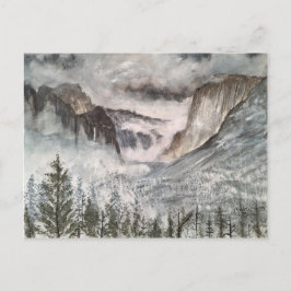 CARTÃO POSTAL PLACA DE POSTO DE MONTANHAS YOSEMITE