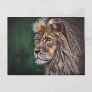 Cartão Postal Placa de Posto de Pintura em Lion Acrylic