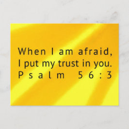 Cartão Postal Placa De Posto De Script Psalm 56:3