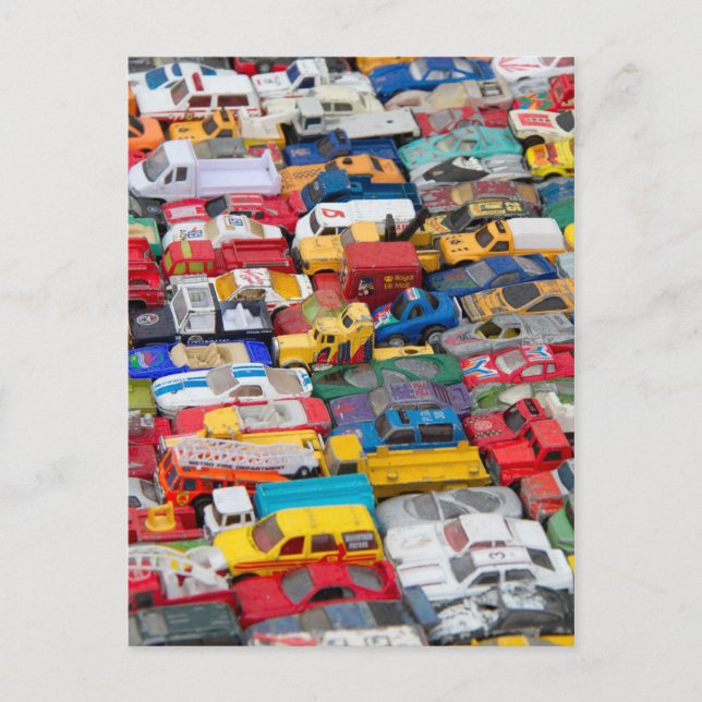 Cartão Postal Placa de Posto de Veículos Brinquedos (Frente)