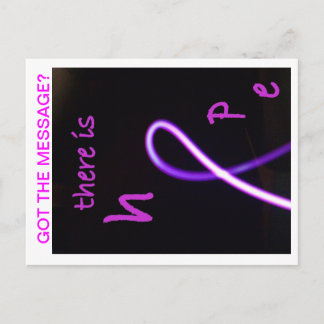 Cartão Postal Placa de posto do CANCER BREAST