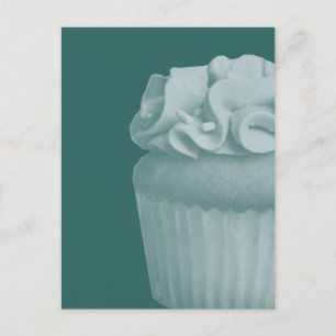 Cartão Postal Placa de Posto do Cupcake Teal
