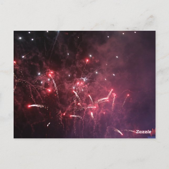 Cartão Postal Placa de Posto do Fireworks (Verso)